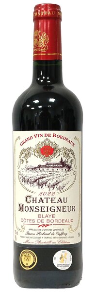 CHATEAU MONSEIGNEUR AOC BLAYE COTES DE BORDEAUX