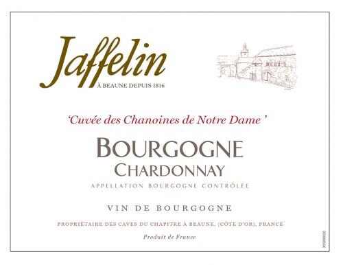 JAFFELIN «CUVEE DES CHANOINES DE NOTRE DAME» CHARDONNAY BOURGOGNE АОС