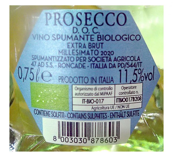 47 ANNO DOMINI DIAMANTE PROSECCO DOC BIO SPUMANTE EXTRA BRUT MILLESIMATO